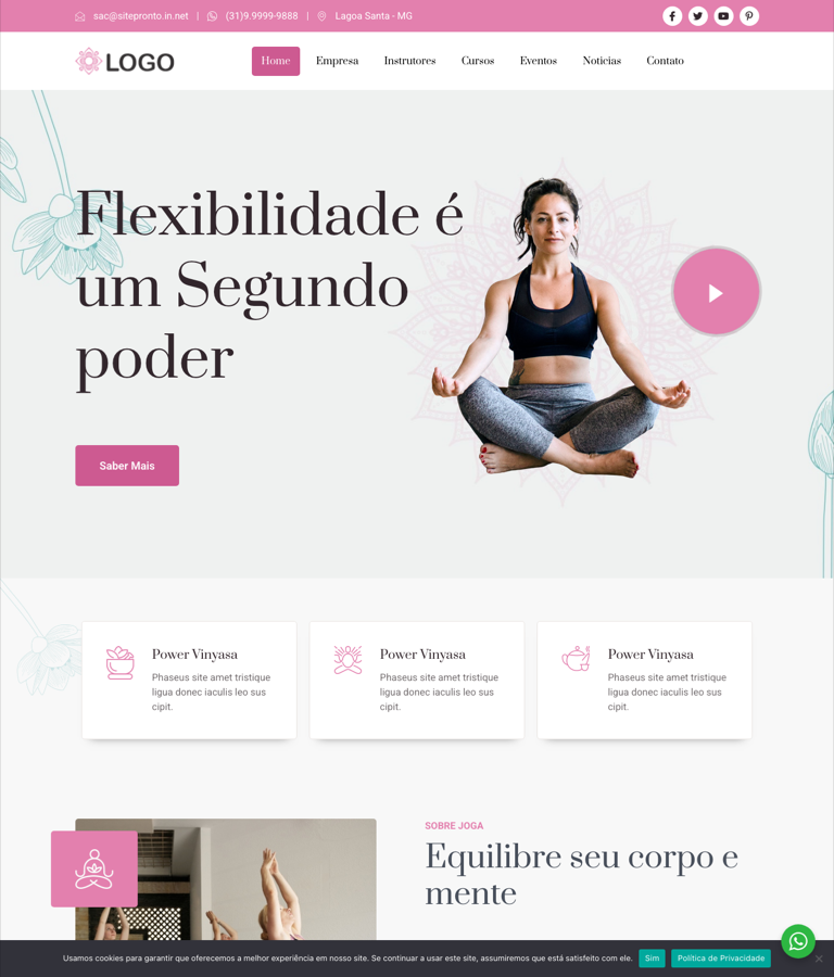 Modelo 013 - Yoga e bem-estar
